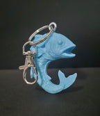 Glow Blue 3D Printed Fish Keychains