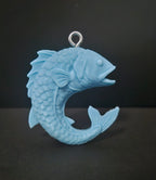 Glow Blue 3D Printed Fish Keychains