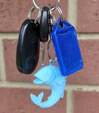 Glow Blue 3D Printed Fish Keychains