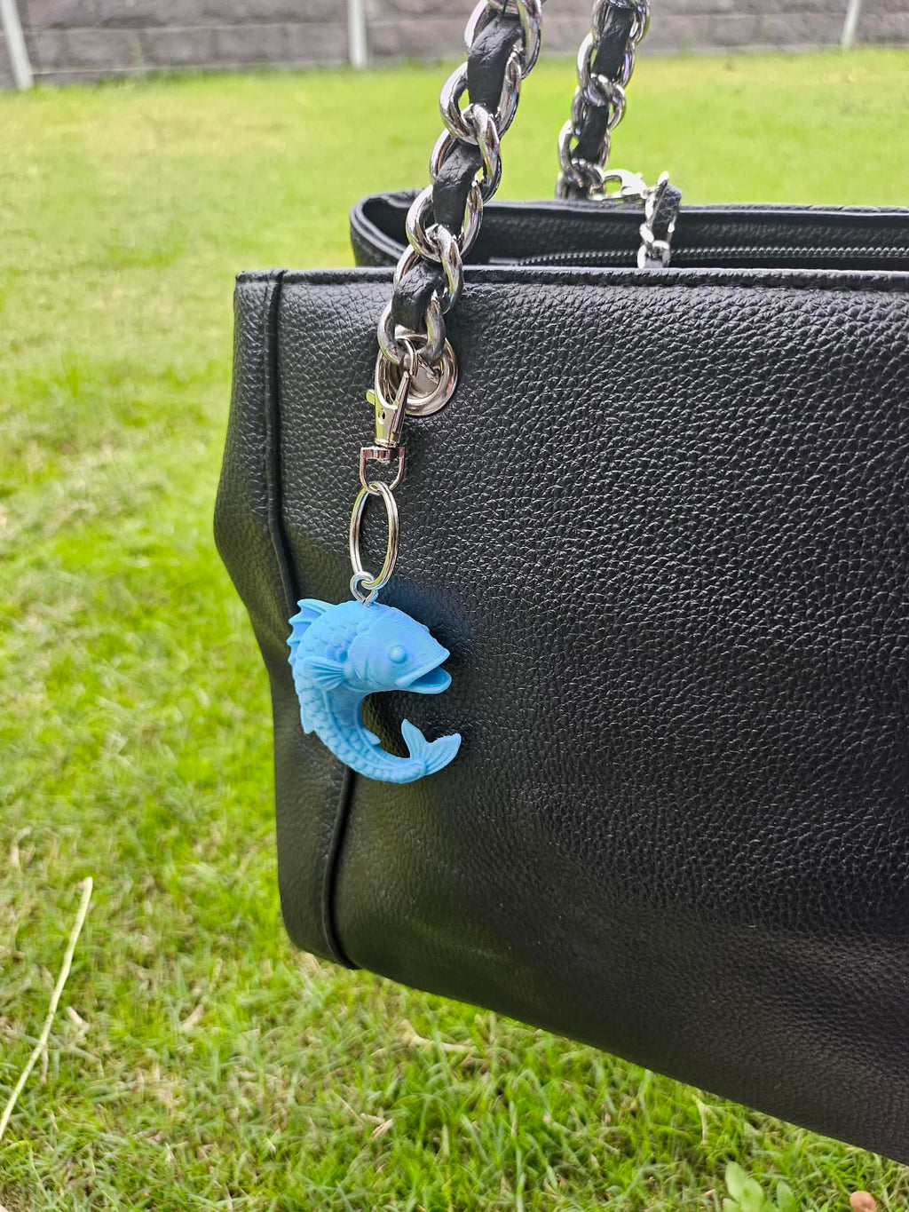 Glow Blue 3D Printed Fish Keychains