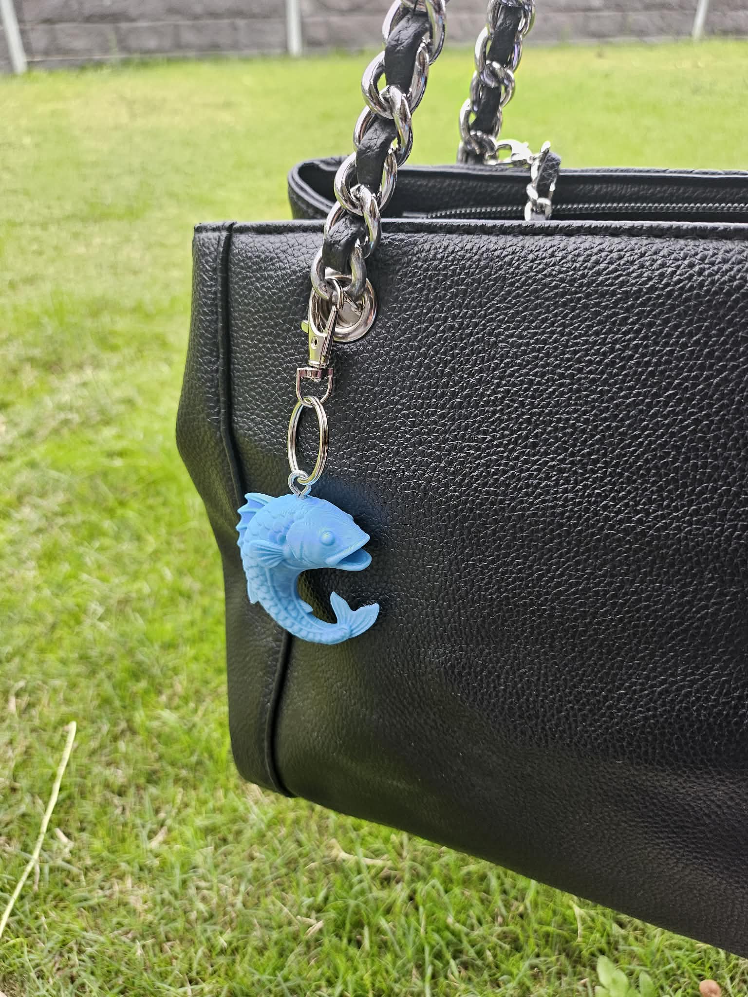 Glow Blue 3D Printed Fish Keychains